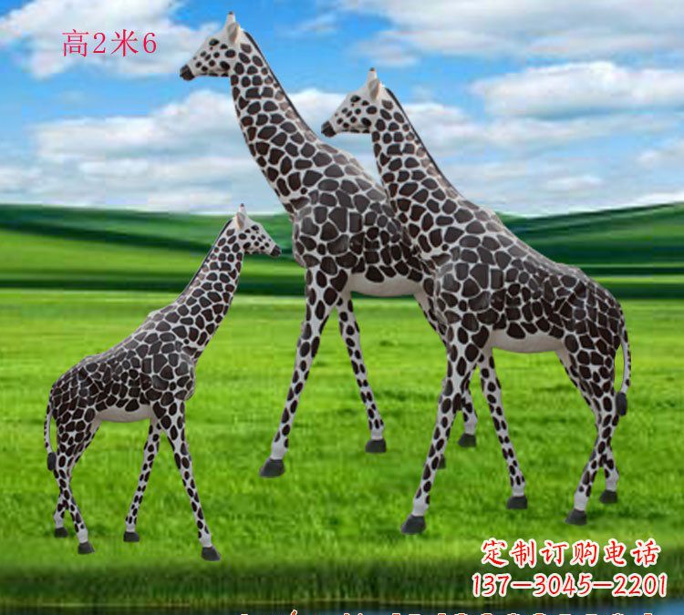 大同玻璃钢仿真长颈鹿雕塑
