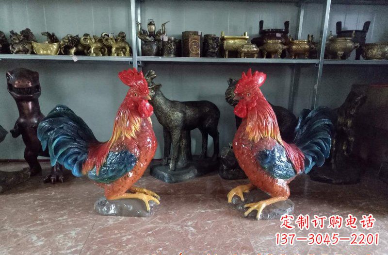 大同玻璃钢公鸡雕塑——给环境带来美丽的色彩