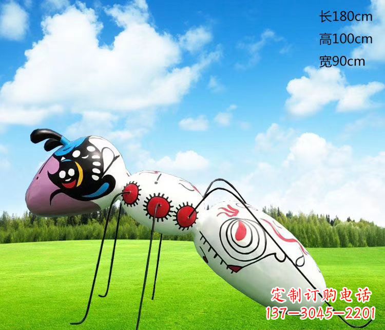 大同玻璃钢公园彩绘蚂蚁雕塑