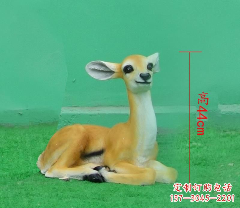 大同玻璃钢公园仿真动物羚羊雕塑