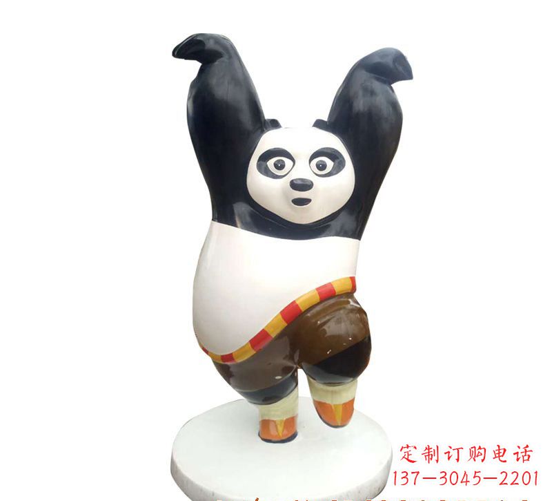 大同玻璃钢制熊猫雕塑精致细腻的艺术品