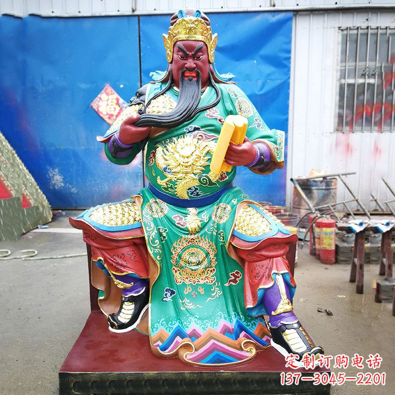 大同关圣雕塑玻璃钢彩绘之美