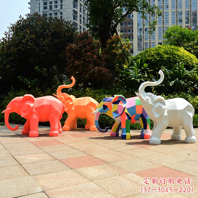 大同金色大象雕塑活跃的商场游乐场