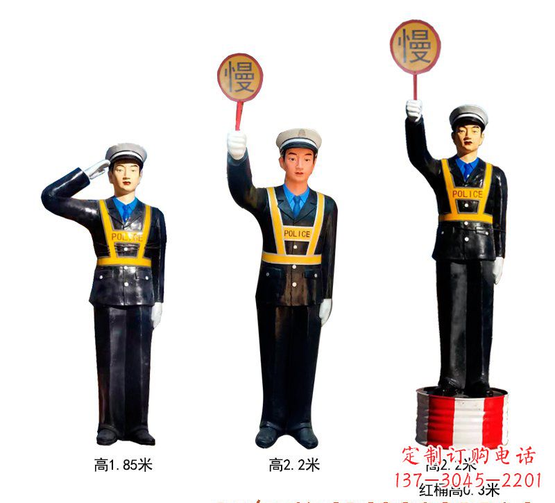 大同玻璃钢警察雕塑象征警察的英勇