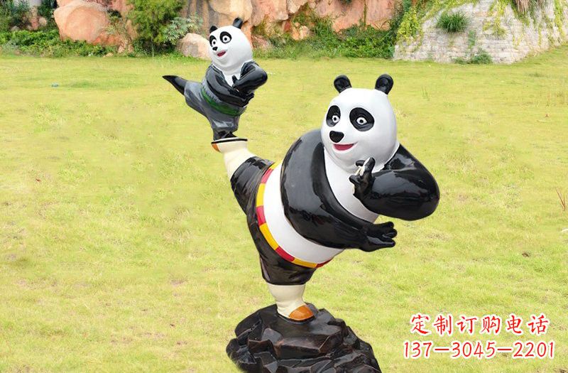 大同玻璃钢卡通功夫熊猫