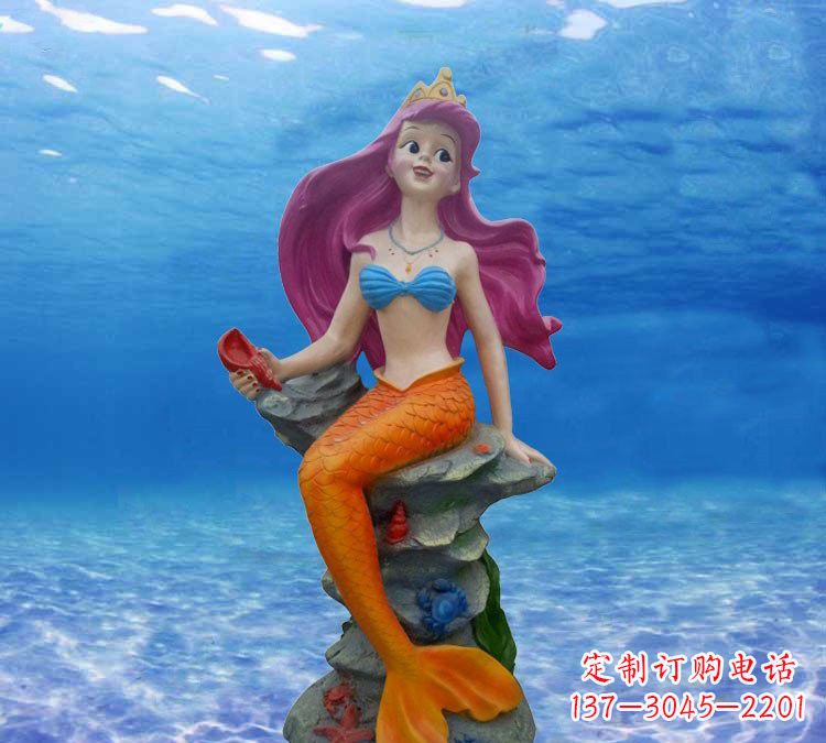 大同玻璃钢卡通美人鱼