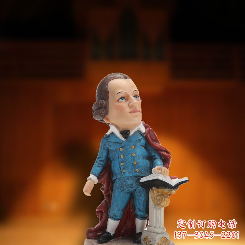 大同玻璃钢艺术莫扎特雕塑