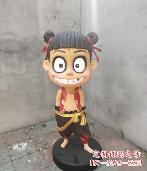 大同玻璃钢雕刻的神话传说——哪吒