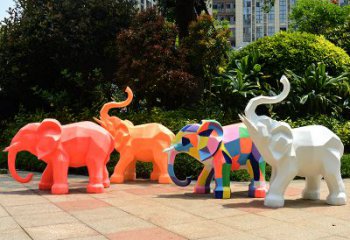 大同金色大象雕塑活跃的商场游乐场