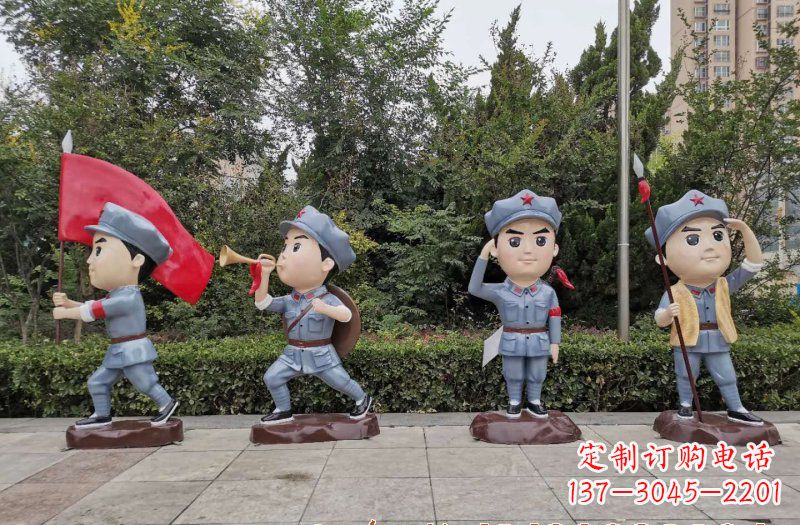 大同红军雕塑象征着中国革命的精神