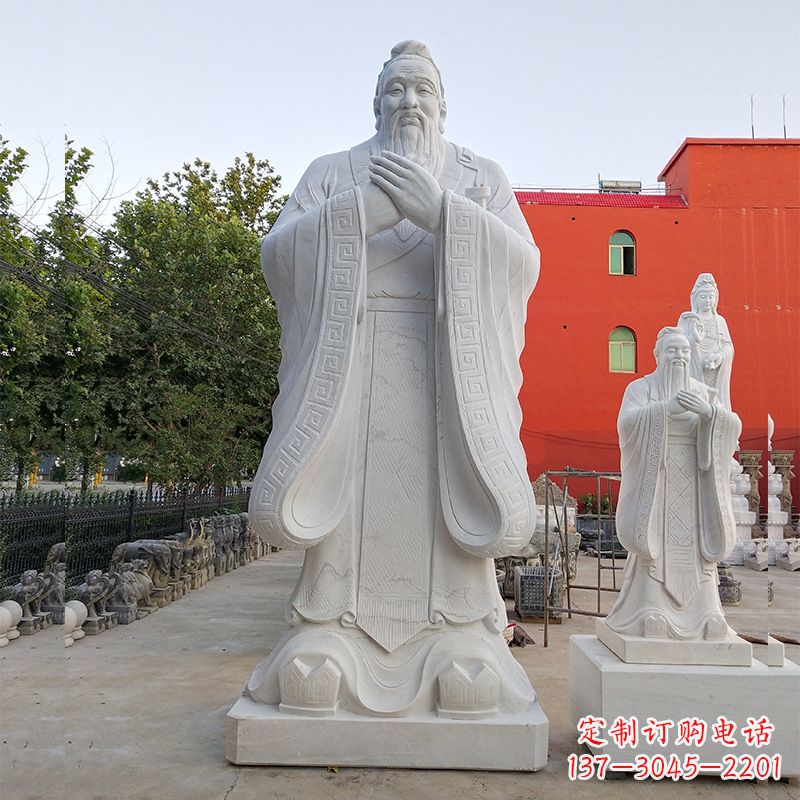 大同玻璃钢制作的孔子雕塑