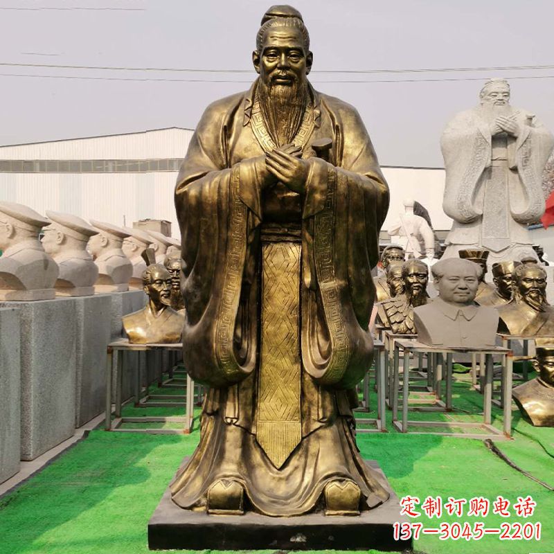 大同玻璃钢制孔子雕塑