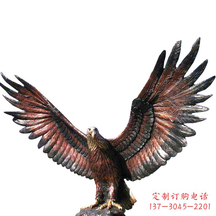 大同玻璃钢老鹰仿铜雕塑