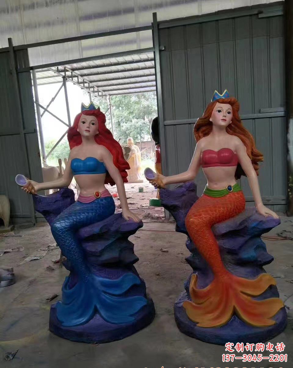 大同玻璃钢美人鱼雕塑——精美的艺术作品