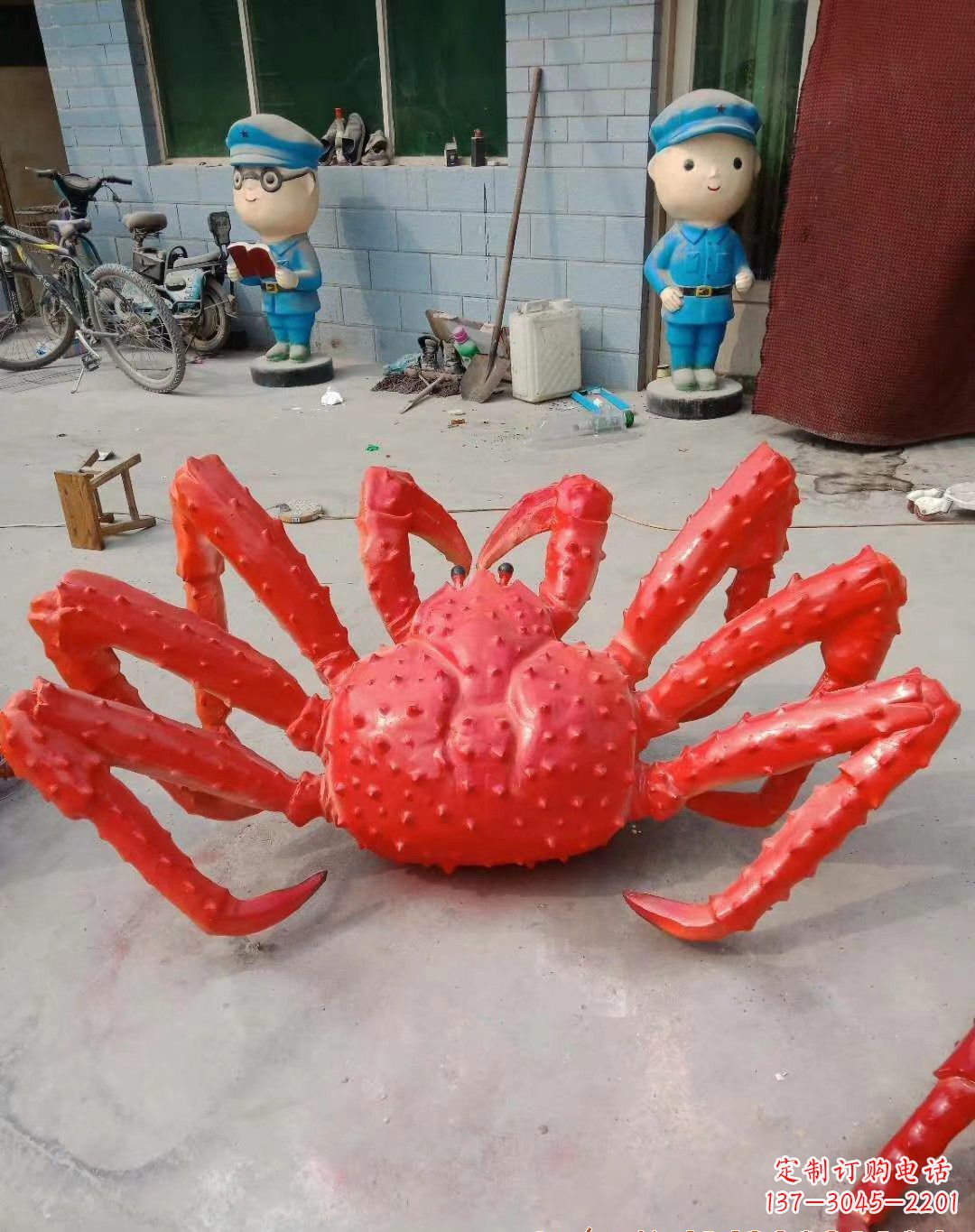 大同玻璃钢螃蟹雕塑