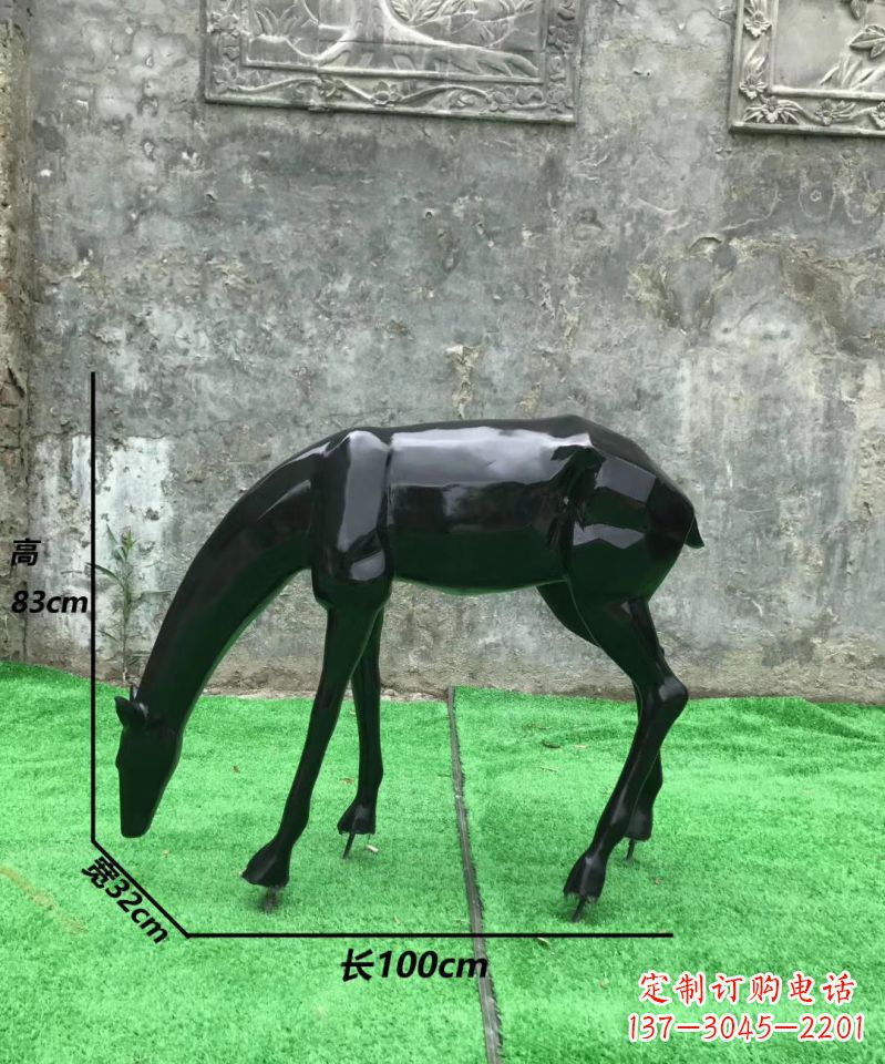 大同玻璃钢制作的鹿雕塑
