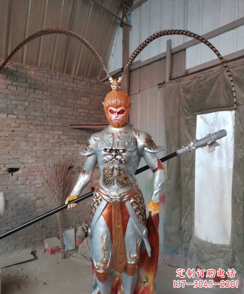 大同玻璃钢孙悟空传承古老神话的雕塑