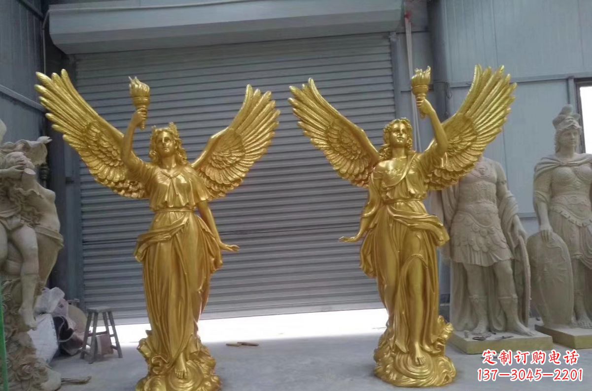 大同玻璃钢天使西方人物雕塑之美
