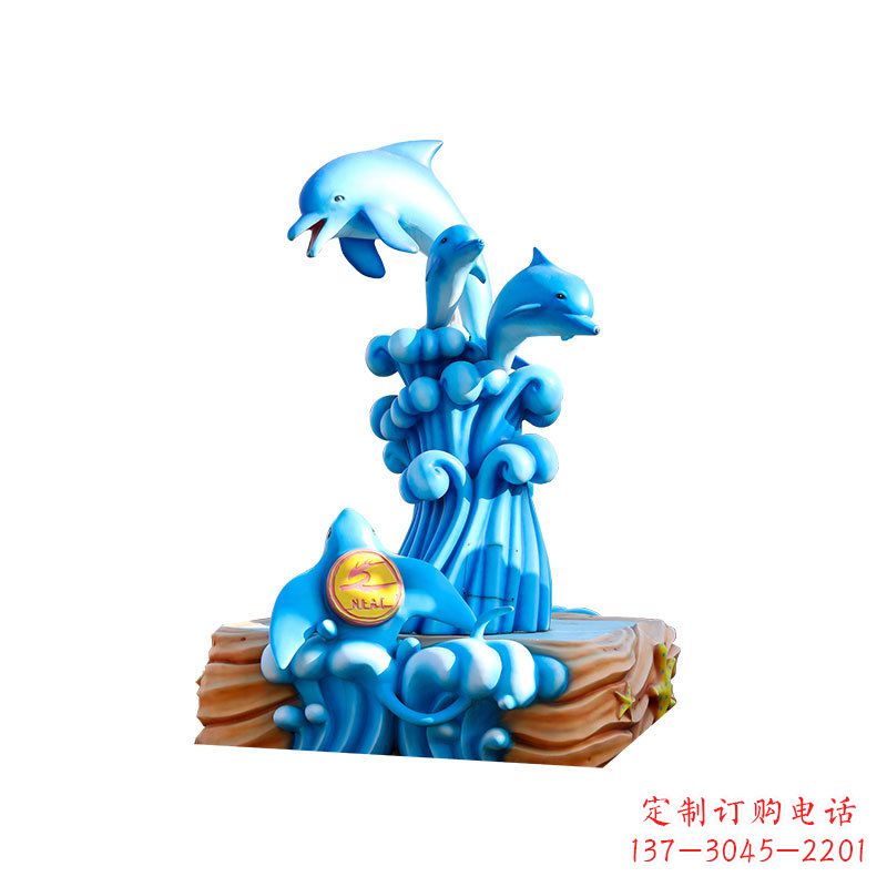 大同玻璃钢海豚雕塑精美可爱的海洋宝藏