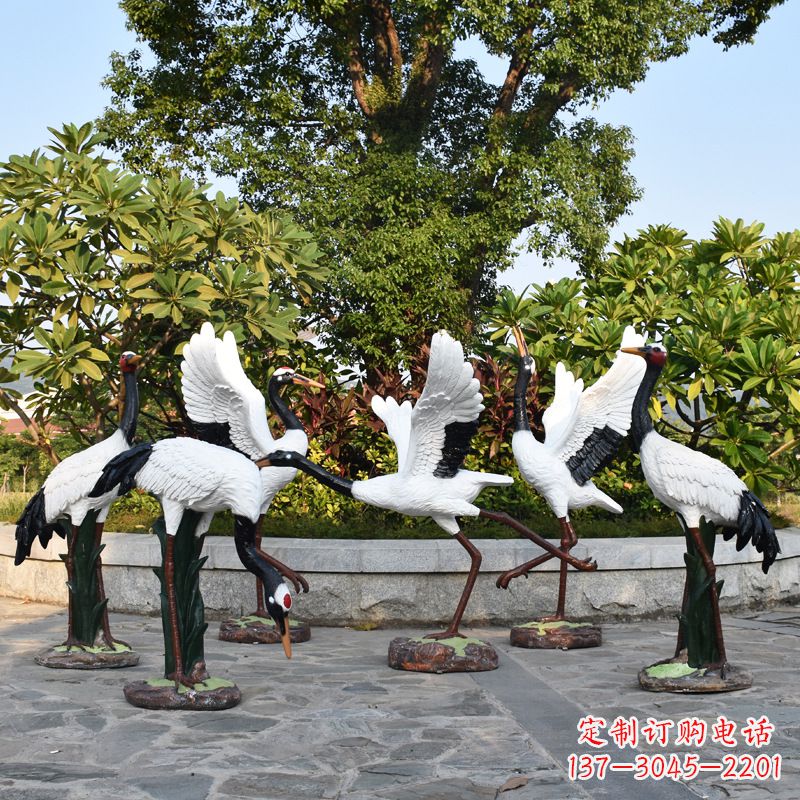 大同仙鹤雕塑——玻璃钢的精美之作