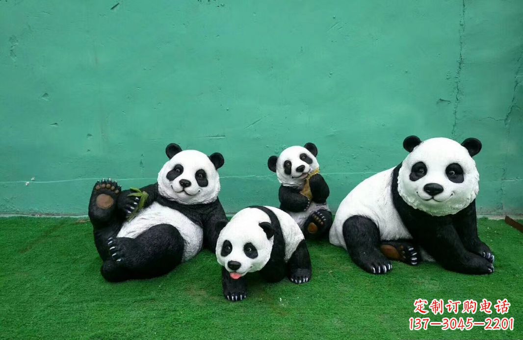 大同玻璃钢熊猫雕塑传承中华文化