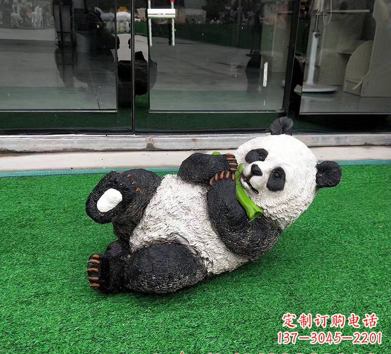 大同玻璃钢熊猫动物雕塑222