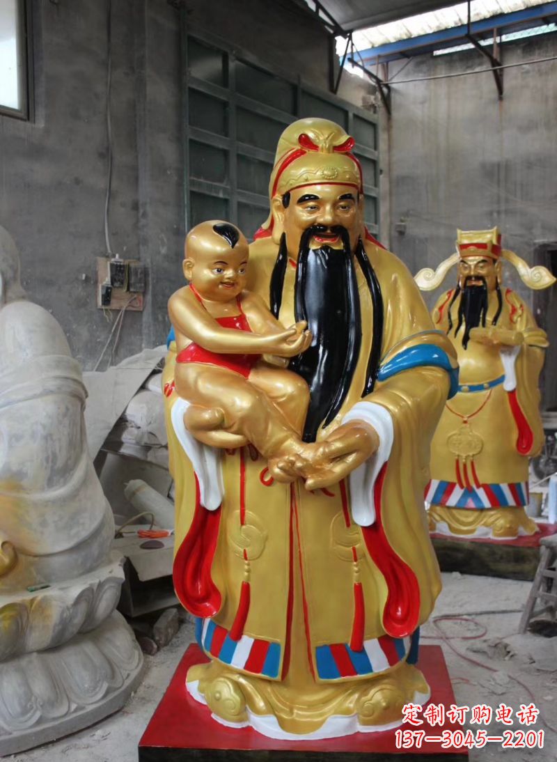 大同福禄寿神像雕塑给予宗教庙宇灵性的祝福