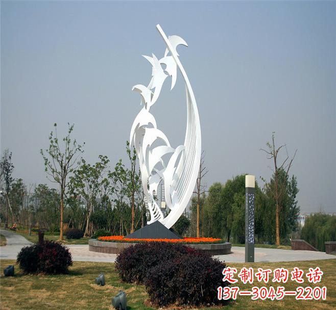 大同不锈钢爱心大雁雕塑