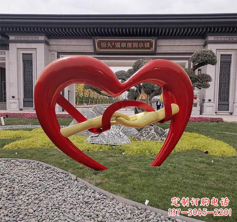 大同不锈钢爱心字母雕塑