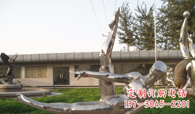 大同不锈钢鞍马运动人物雕塑