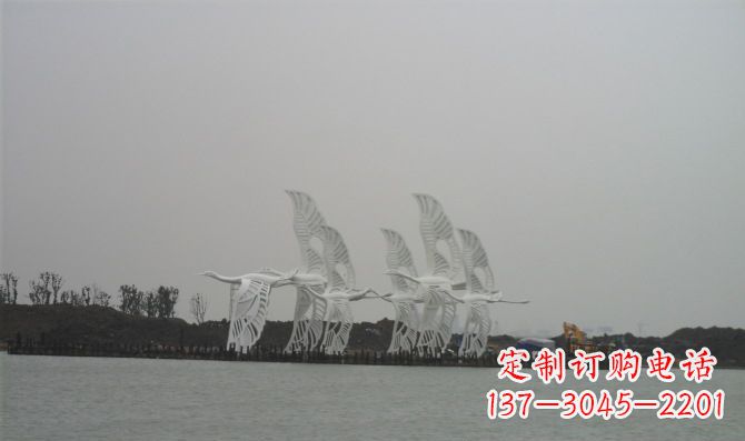 大同不锈钢白鹭动物雕塑