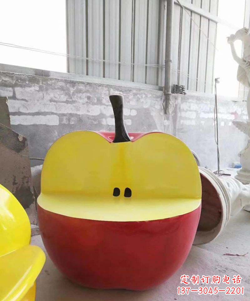 大同不锈钢苹果雕塑精致而经久不衰