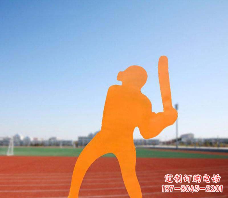 大同不锈钢棒球雕塑