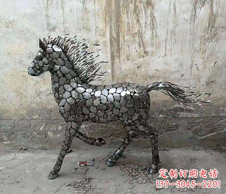 大同不锈钢奔马动物雕塑