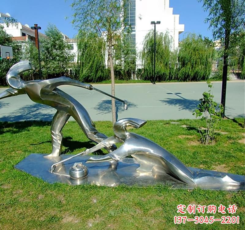 大同不锈钢冰壶雕塑