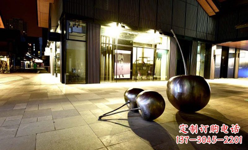 大同不锈钢樱桃雕塑