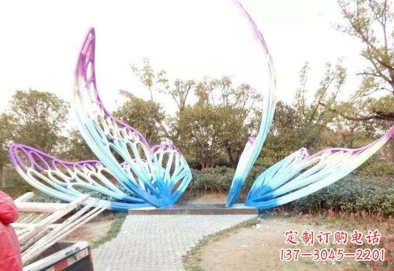 大同不锈钢彩色蝴蝶雕塑