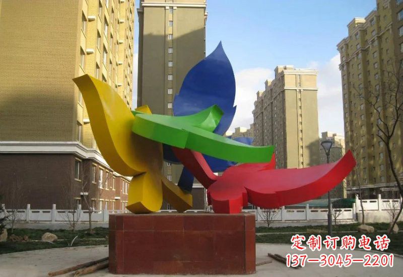 大同不锈钢彩色树叶雕塑
