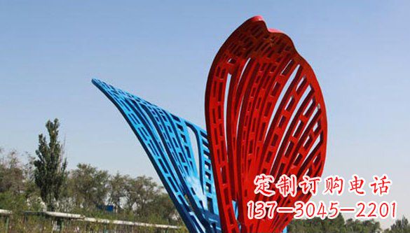 大同不锈钢蝴蝶雕塑美丽的实物表达