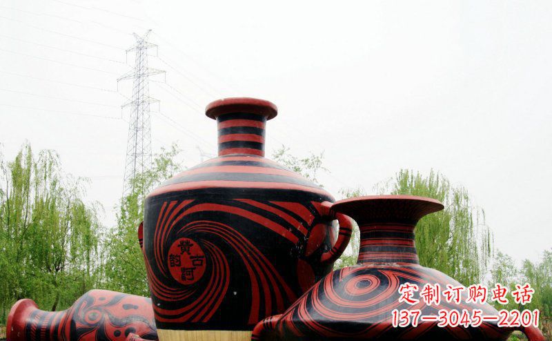 大同不锈钢彩色花盆雕塑