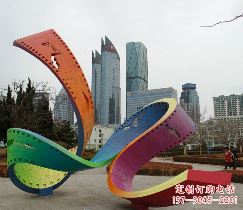 大同不锈钢彩色胶卷雕塑