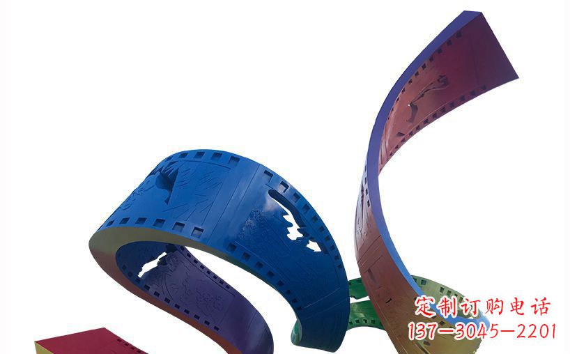 大同不锈钢彩色胶卷公园雕塑
