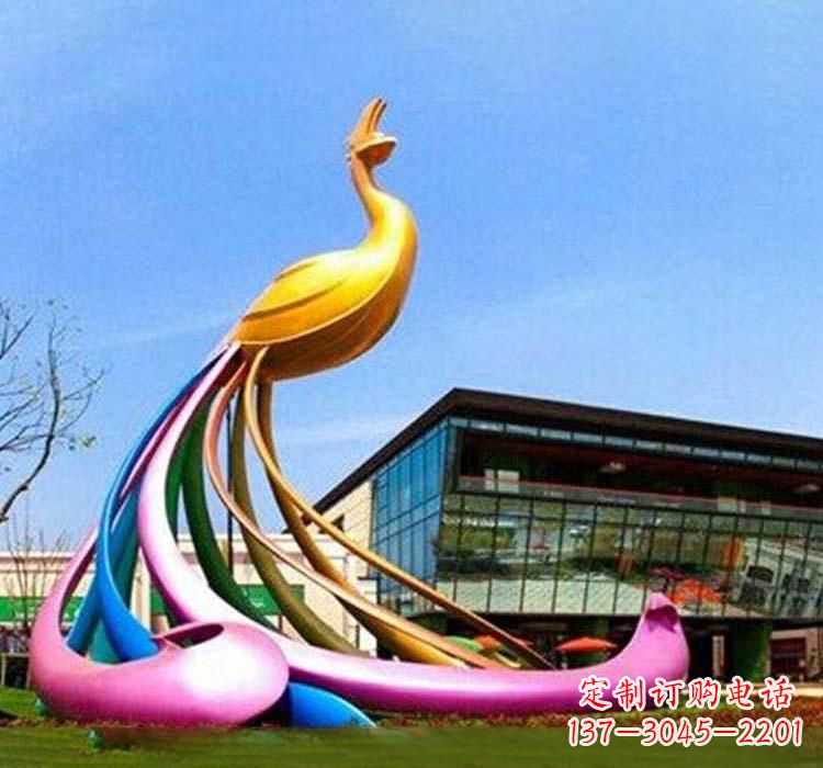 大同不锈钢彩色孔雀雕塑