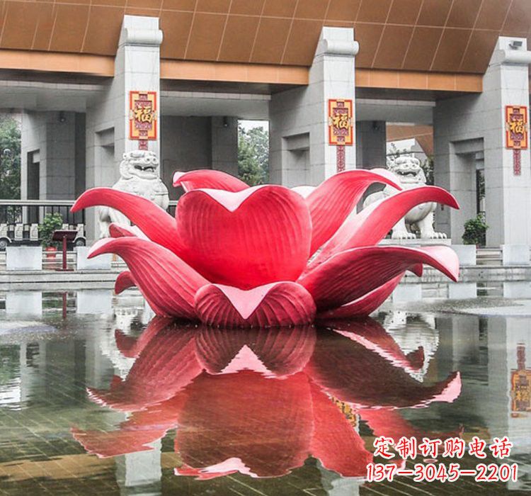 大同不锈钢彩色莲花喷泉雕塑