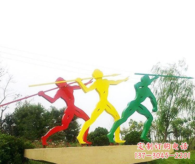 大同不锈钢彩色标枪雕塑精美而富有意义
