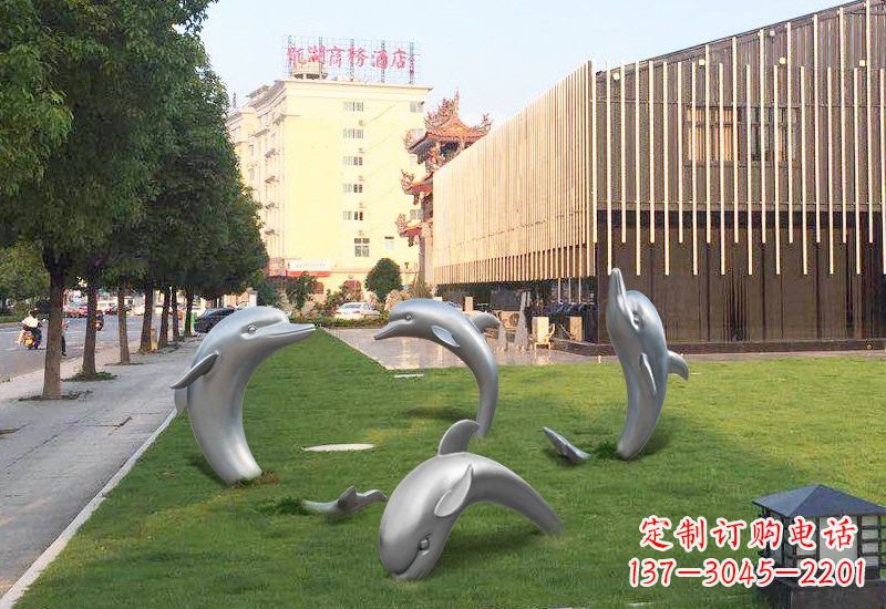 大同不锈钢海豚雕塑艺术与环保的完美结合