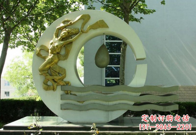 大同不锈钢嫦娥奔月雕塑——传承中华文化