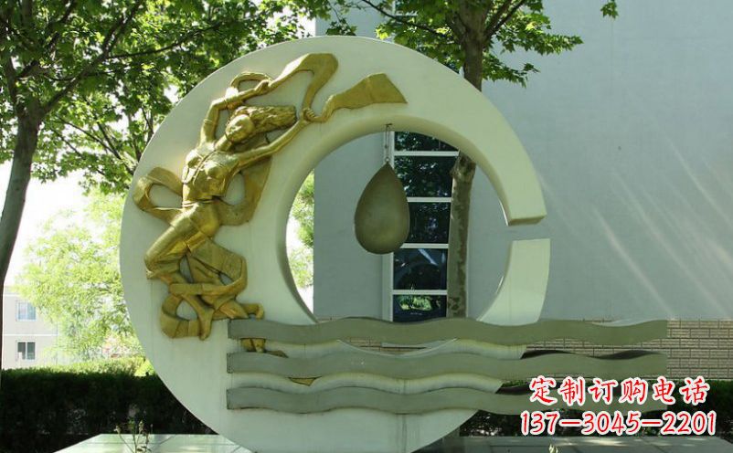 大同不锈钢嫦娥奔月景观雕塑