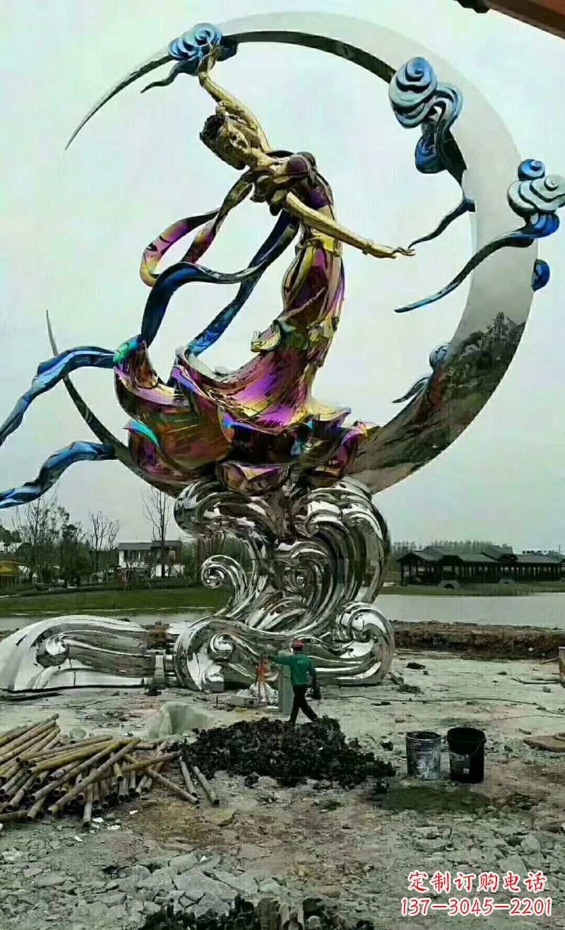大同不锈钢嫦娥奔月雕塑