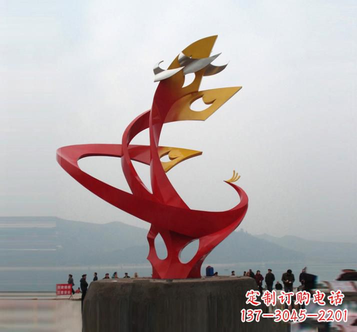 大同不锈钢城市抽象凤凰雕塑